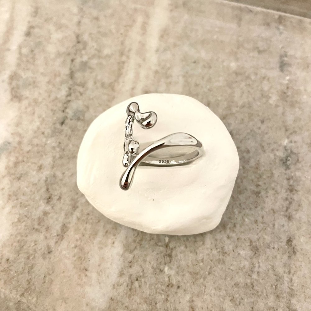 925 Sterling Silver Minimalist Geometric Stackable Dainty Ring Modern Boho Ring - Picture 6 of 6